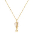 Collana corta in argento 925‰ con pendente a forma di mongolfiera