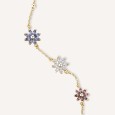 Bracciale morbido in argento 925‰, placcatura oro giallo, 24 cubic