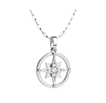 Collana rosa dei venti Oro 18KT e diamanti