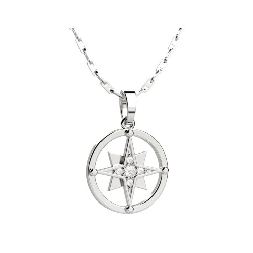 Collana rosa dei venti Oro 18KT e diamanti