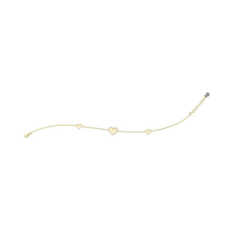 Bracciale Cuori Gialli Argento