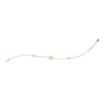 Bracciale Cuori Rosa Argento