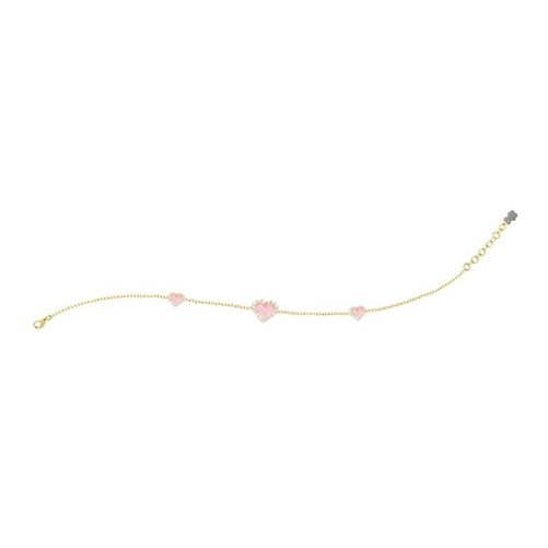 Bracciale Cuori Rosa Argento