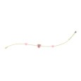 Bracciale Cuori Rosa e Pietra Brillante