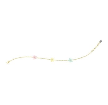 Bracciale Stelle Colorate Argento