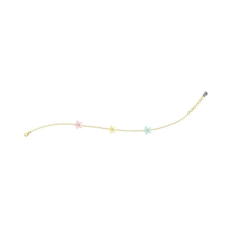 Bracciale Stelle Colorate Argento
