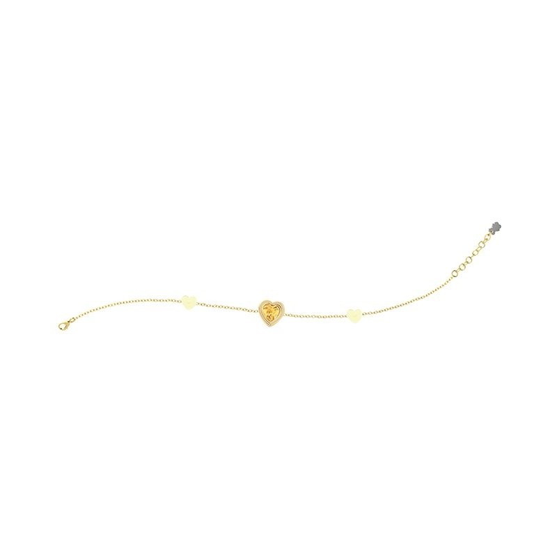 Bracciale Cuori Gialli e Pietra Brillante