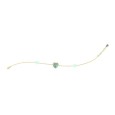 Bracciale Cuori Verde acqua e Pietra Brillante Bracciale Cuori Verde acqua e Pietra Brillante