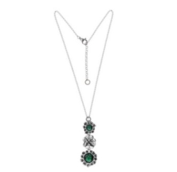 Collana Quadrifoglio con gemma