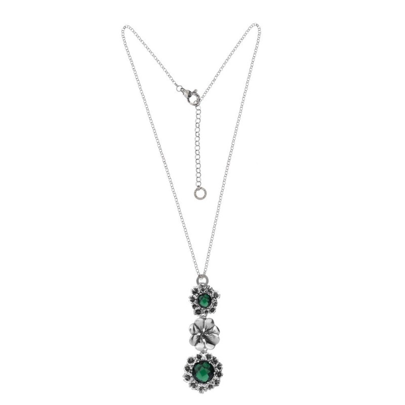 Collana Quadrifoglio con gemma