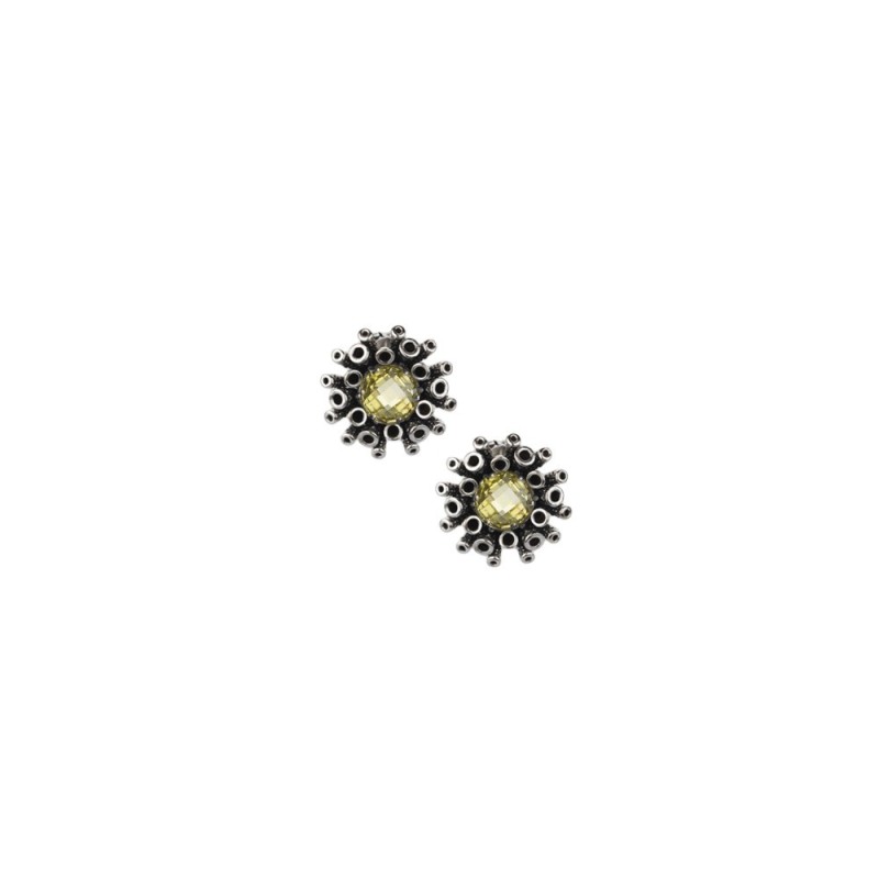 Orecchini Meteorite con Gemma Gialla