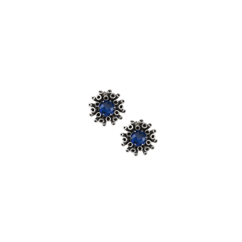Orecchini Meteorite con Gemma blu