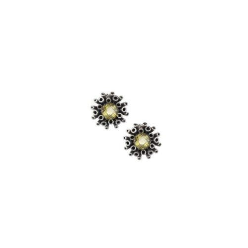 Orecchini Meteorite con Gemme Gialla