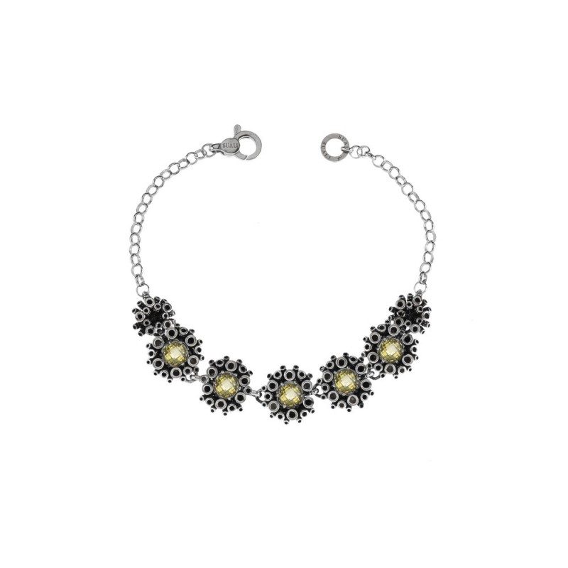 Bracciale Meteorite con Gemma gialla