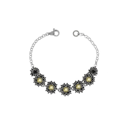 Bracciale Meteorite con Gemma gialla
