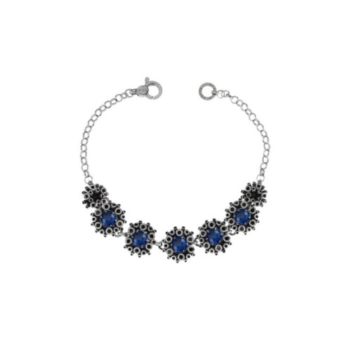 Bracciale Meteorite con Gemma blu