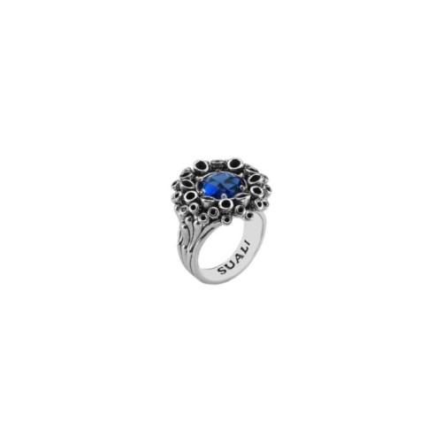 Anello Meteorite con Gemma blu misura 14