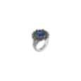 Anello Meteorite con Gemma blu misura 14