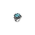 Anello Primavera Gemma Acquamarina Ovale Idrotermale misura 14