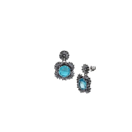 Orecchini Margherite quarzo azzurro