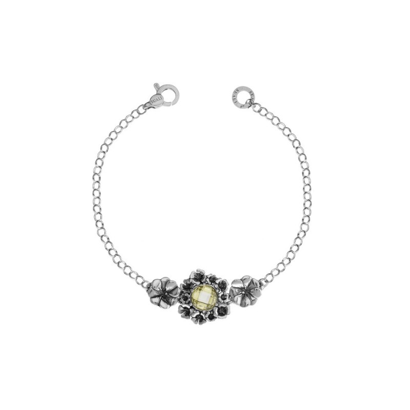 Bracciale Quadrifoglio con quarzo verde