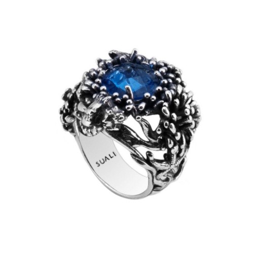Anello Mare Gemma Acquamarina Idrotermale
