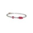 Bracciale con dinosauro rosso in Argento 925