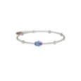 Bracciale con pietre brillanti e mano blu in Argento 925