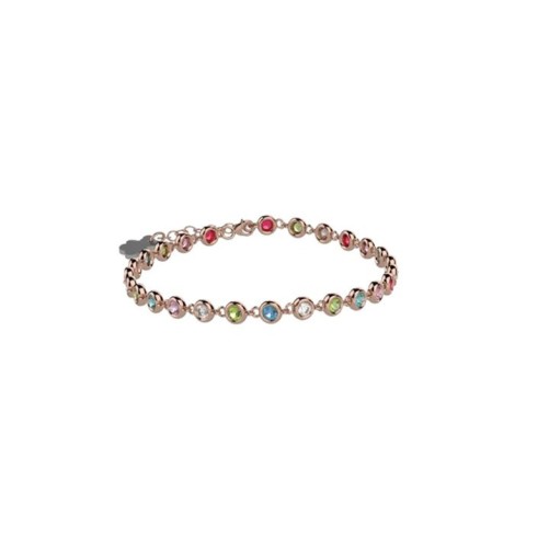Bracciale Tennis in Argento 925 con pietre colorate