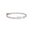 Bracciale Tennis in Argento 925 con pietre rosa e targhetta incidibile