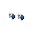 Eternal orecchini in oro bianco 18KT con zaffiri e diamanti