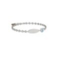 Bracciale Tennis in Argento 925 con pietre bianche e targhetta incidibil