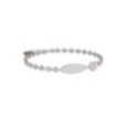 Bracciale Tennis in Argento 925 con pietre bianche e targhetta incidibil
