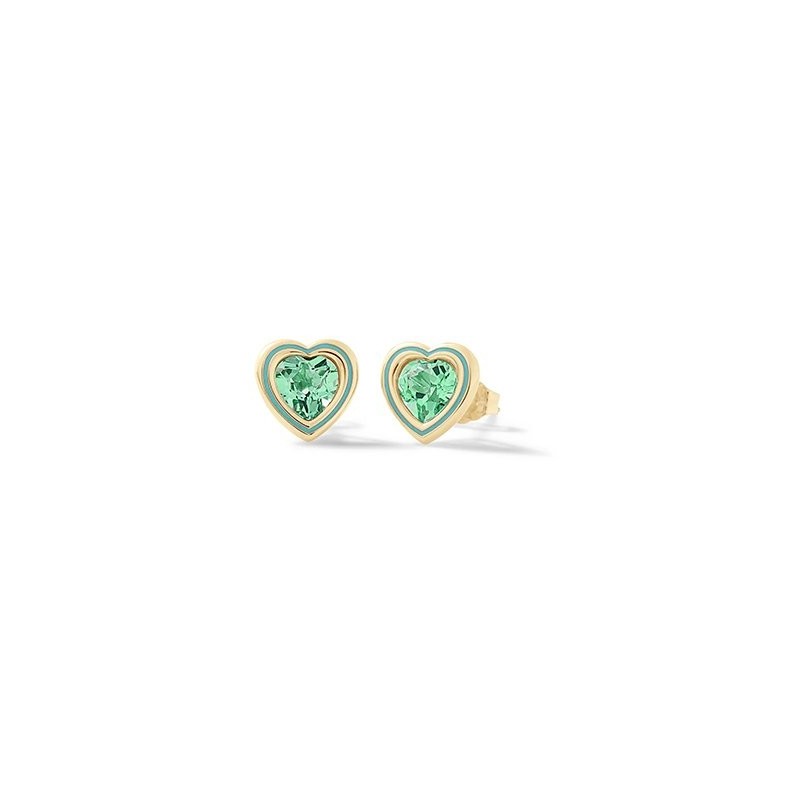 Orecchini Cuore Brillante Acqua