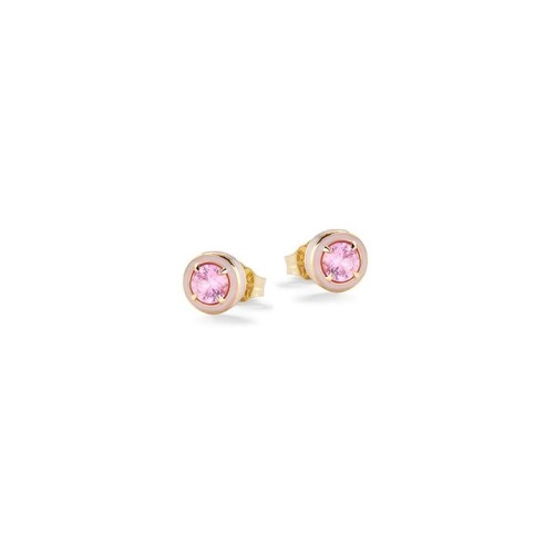 Orecchini Pietra Brillante Rosa Argento