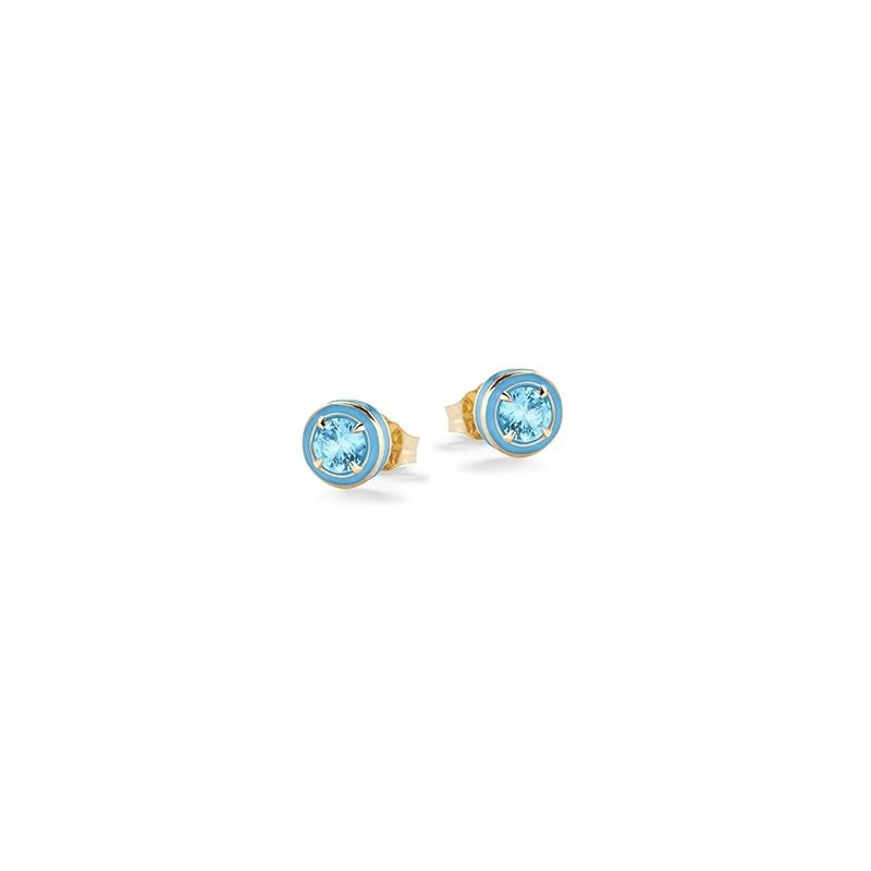 Orecchini Pietra Brillante Azzurra Argento