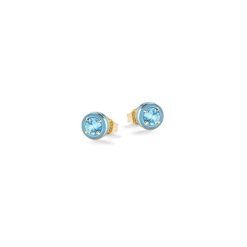 Orecchini Pietra Brillante Azzurra Argento