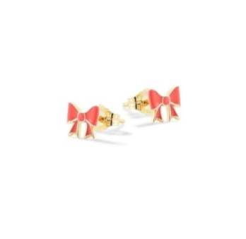 Orecchini Fiocchetti Rossi Argento