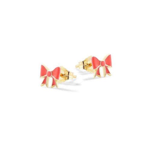 Orecchini Fiocchetti Rossi Argento