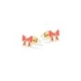 Orecchini Fiocchetti Rossi Argento