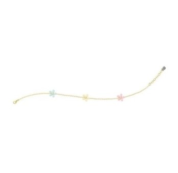 Bracciale Margherite Colorate Argento
