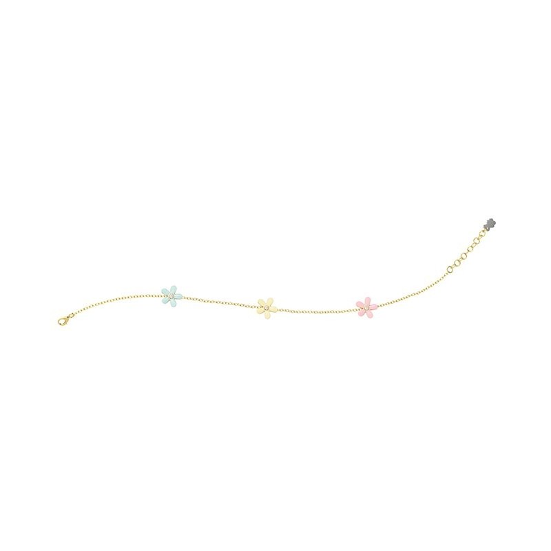 Bracciale Margherite Colorate Argento