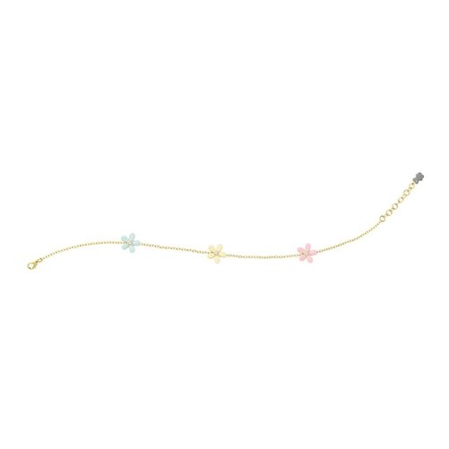 Bracciale Margherite Colorate Argento