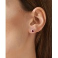 Eternal orecchini in oro bianco 18KT con rubini e diamanti