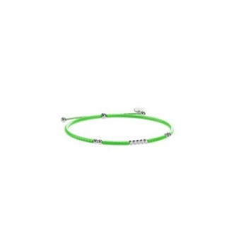 Bracciale Cordino e Argento verde