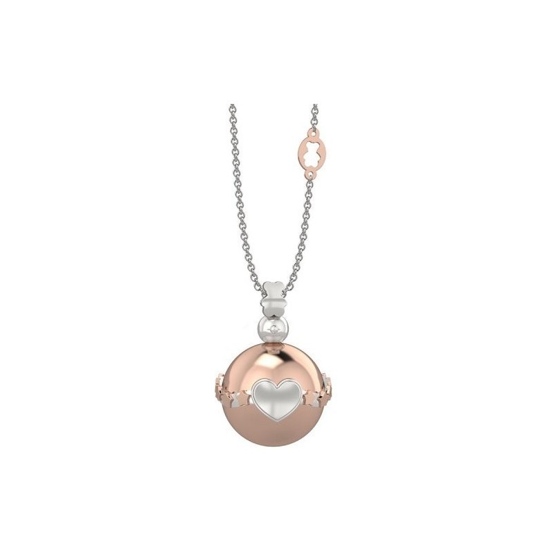 Pendente Ag 925 Con Bolas Rosa In Metallo - Cuore
