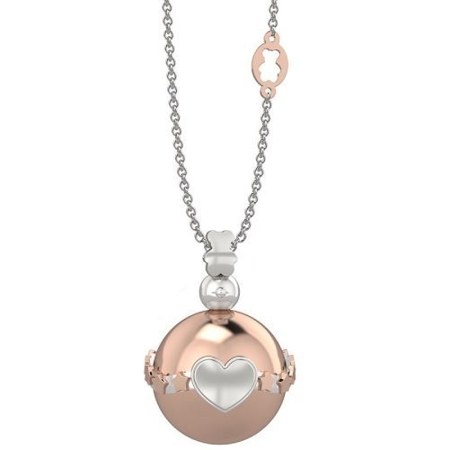 Pendente Ag 925 Con Bolas Rosa In Metallo - Cuore