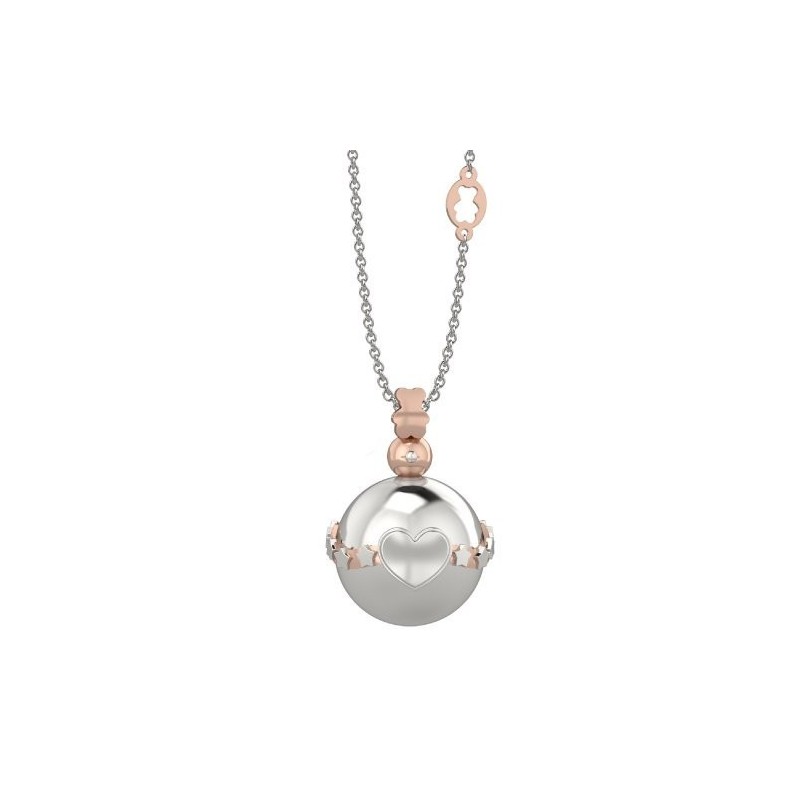 Pendente in Ag 925 Con Bola in Metallo - Cuore