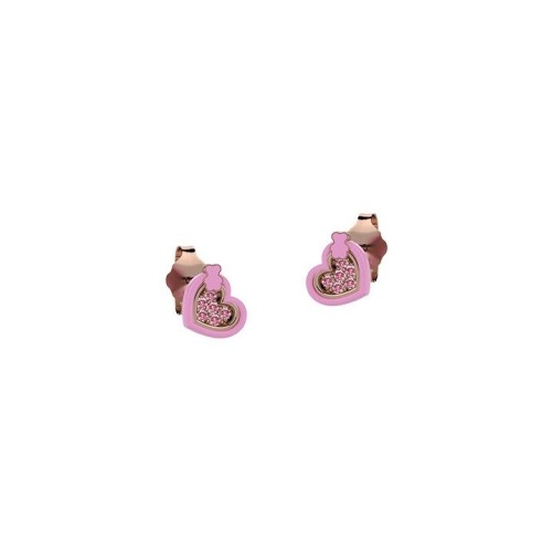 Orecchino cuore rosa
