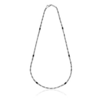 Collana in argento e smalto nero